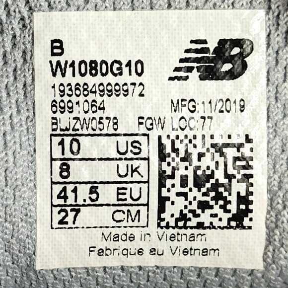 New Balance Fresh Foam 1080v10 Women’s 10 Running Shoes Gray Cyclone W1080G10 - Picture 2 of 16